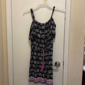 Pink, Black and White Romper